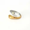 oly-9ecea731092ebe3297504b514d406105 Wholesale PVD Coated Real Gold Plated 18K Gold Geometric 304 Stainless Steel IG Style Elegant Simple Style Waterproof Non Tarnish Open Rings