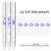 Wholesale 2pcs/pack Butterfly Cow Sunflower UV DTF Transfer Crystal Pen UV DTF Wraps