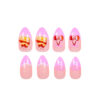 oly-9ed2860000394c3b8be14951400b98f9 Wholesale Wear Armor Pink French Red Cherry Nail Patch White Pearl False Nail Sweet Style Nail Patch