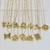 Wholesale Copper Simple Style Plating Constellation Pendant Necklace