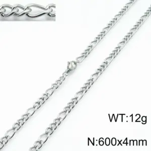 Steel Color 600 * 4mm = Necklace KN197274-Z