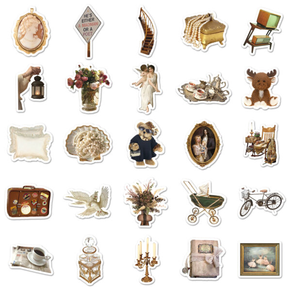 Wholesale 50PCS/PACK retro literary fresh simple stickers