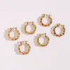 Wholesale PVD Coated Real Gold Plated 18K Gold Geometric 304 Stainless Steel Fashion Waterproof Non Tarnish Earrings