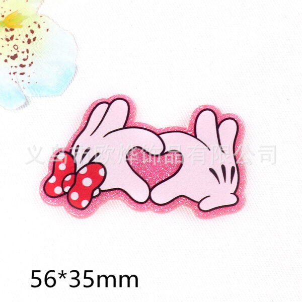 Wholesale cartoon rabbit bear acrylic cuteDIY Flatback OLY Exclusive