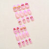 oly-9ee867260fee4ecb96b695e50afdc2f9 Wholesale Wear Armor Pink French Red Cherry Nail Patch White Pearl False Nail Sweet Style Nail Patch