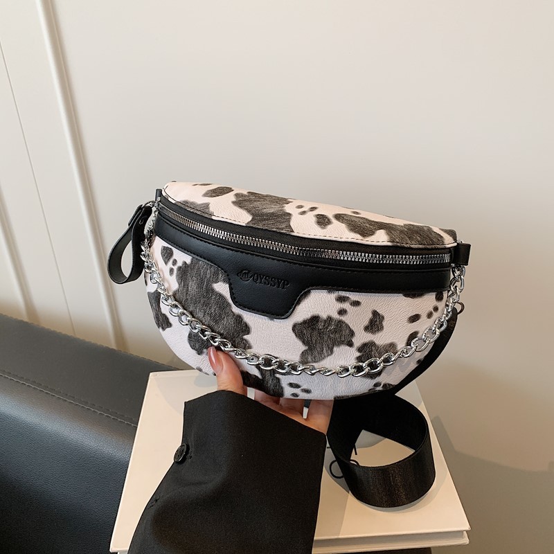 Wholesale Summer High-End Bag Retro Cow Pattern Chest Bag