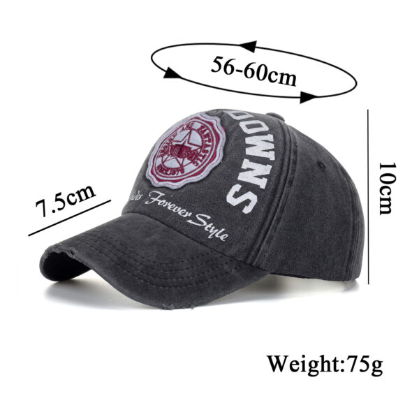Wholesale Cross-border wash cotton new letter printed patch embroidered baseball cap washed outdoor old cap B1065