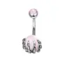 1 Piece 316 Stainless Steel Zircon Belly Rings Geometric