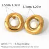 Ion Plating (IP) Real Gold Plated 18K Solid Color 304 Stainless Steel Imitation Pearl Elegant Retro Simple Style Waterproof Non Tarnish Open Rings