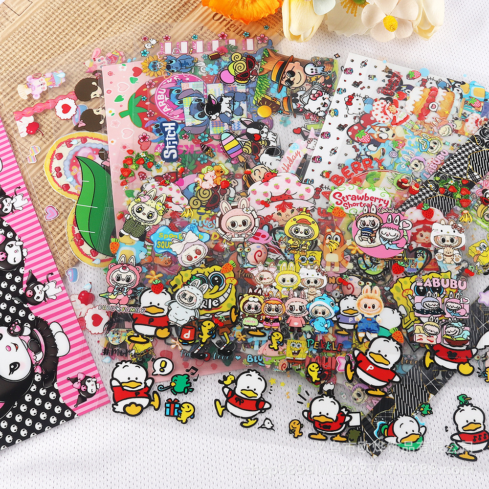 Wholesale Cartoon UV 16oz Transfer Sticker Anime Crystal Sticker