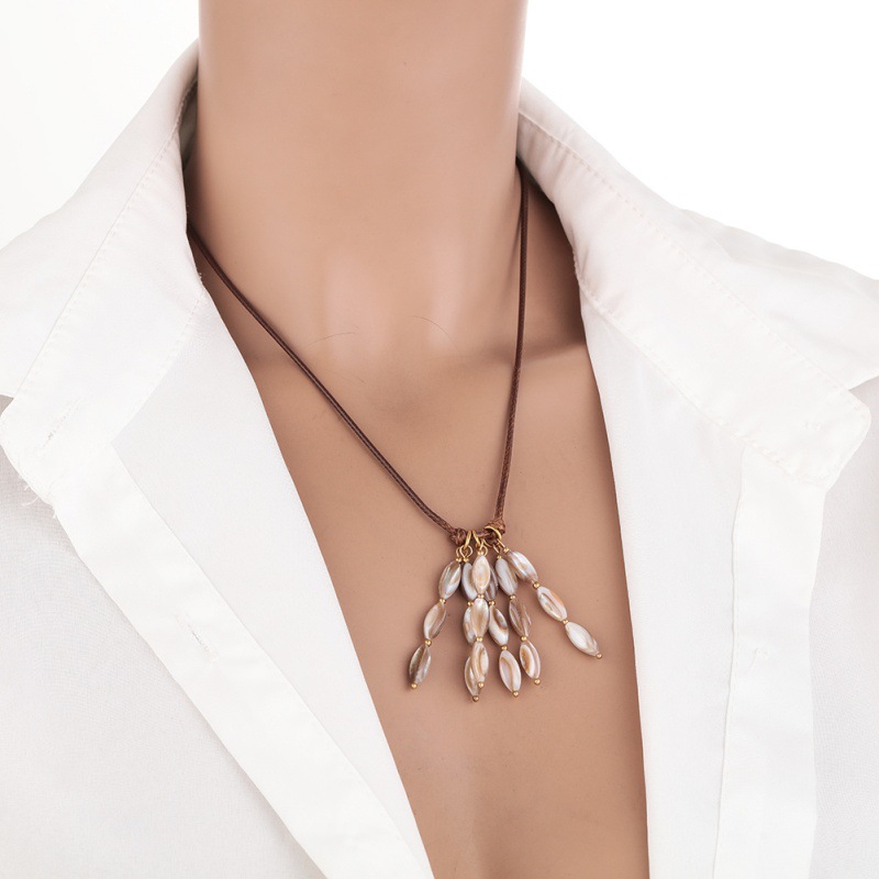 Wholesale Shell Tassel Beaded Necklace
