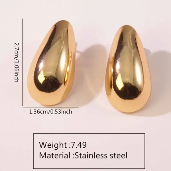 Wholesale 1 Pair Simple Style Water Droplets Heart Shape Butterfly 304 Stainless Steel Imitation Gold Electroplating Ear Studs