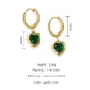 PVD Coated 18K Gold Real Gold Plated Heart Stainless Steel Simple Style Waterproof Non Tarnish Earrings