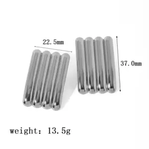 【XKE0450】Smooth Stripe Earrings / Steel Color