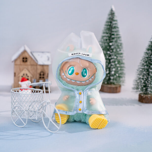 Wholesale doll transparent raincoat doll replacement clothes suitable for 15-17cm clothes first, second and third generation