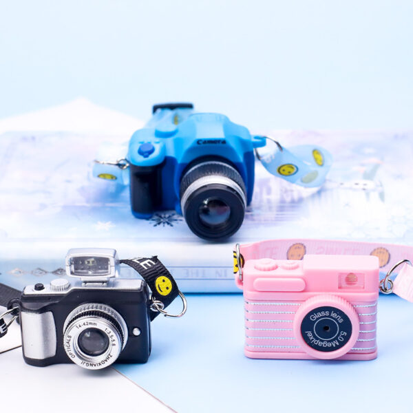 Wholesale 1688 Cotton Doll Smiley Face Strap Webbing Luminous Sound Camera Pendant Ppy Mini Camera Backpack Bag