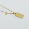Wholesale Jewelry Fashion Square Constellation 304 Stainless Steel 18K Gold Plated Plating Stainless Steel Necklaces