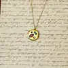 Wholesale Vacuum Plating 18K Gold Plated Sun 304 Stainless Steel Baroque Style Beach Commute 304 Stainless Steel Pendant Necklace