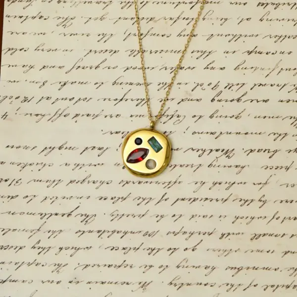Wholesale Vacuum Plating 18K Gold Plated Sun 304 Stainless Steel Baroque Style Beach Commute 304 Stainless Steel Pendant Necklace