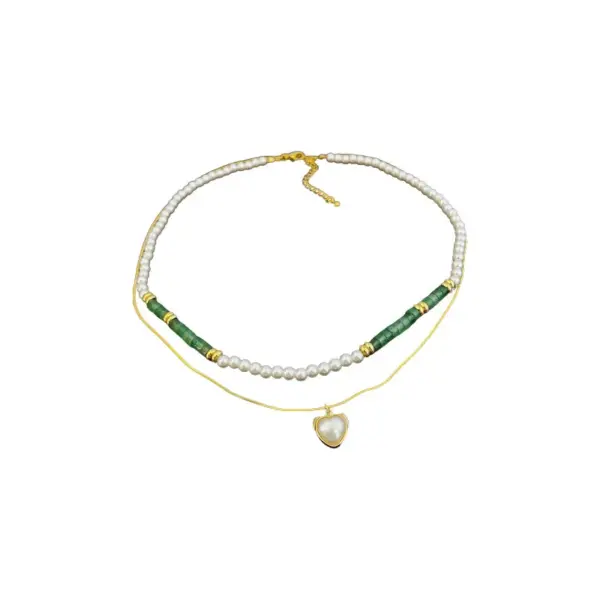 Wholesale Simple Style Commute Heart Shape Alloy Inlay Zircon Women's Pendant Necklace Necklace