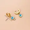 Wholesale 1 Pair Fashion Eye Plating 304 Stainless Steel Stainless Steel Earrings
