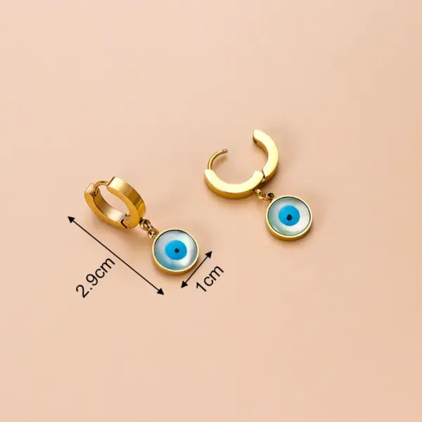 Wholesale 1 Pair Fashion Eye Plating 304 Stainless Steel Stainless Steel Earrings