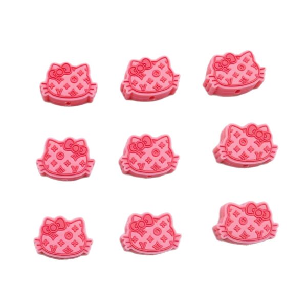 Wholesale 10pcs/pack Cute kitten silicone cartoon beads