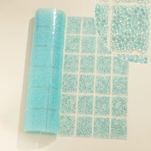 16 lake blue ball style / Geometric special-shaped resin hot-melt adhesive tape [whole piece 24*40cm, small square 3*4cm]