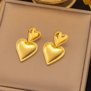 G401 Love Earrings All Gold