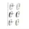 Wholesale 1 Pair Elegant Simple Style Circle Copper Zircon Silver Plated Hoop Earrings