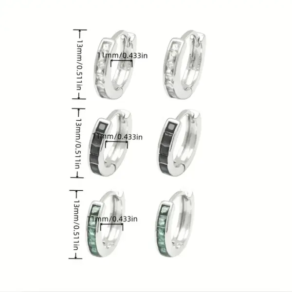 Wholesale 1 Pair Elegant Simple Style Circle Copper Zircon Silver Plated Hoop Earrings