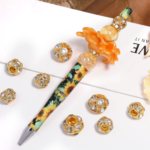 Wholesale Large Hole Ball Beaded Diamond Beads