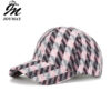 Wholesale European and American new autumn and winter plaid diagonal striped peaked cap baseball cap unisex sun hat B1117