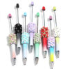 Wholesale Heavy Industry DIY Beadable Pen Camellia Resin Rose Bead Pen