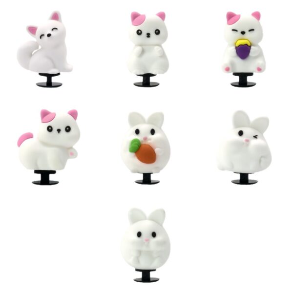 Wholesale Hot Sale Cute Animal Garden Shoe Buckle Accessories in stock Cartoon Kitten 3D Hole Shoes Flower Decoration Accessories