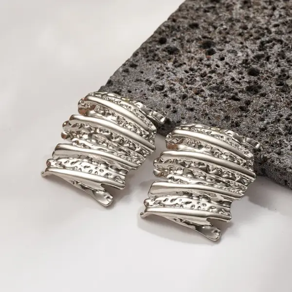 Wholesale Electroplating Golden Plated Stripe Water Droplets Butterfly 304 Stainless Steel IG Style Casual Simple Style Polishing Plating Ear Studs