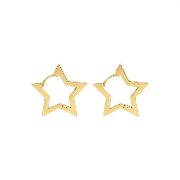 PVD Coated Real Gold Plated 18K Gold Geometric 304 Stainless Steel Fashion Waterproof Non Tarnish Earrings