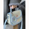 Wholesale 2025 New Bag Cute Junior High School Student Saddle Bag Japanese Style Biscuit Off-White Satchel Shoulder Crossbody Bag for Women Spring and Summer