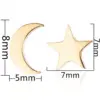 PVD Coated 18K Gold Real Gold Plated Star Moon 304 Stainless Steel Fashion Waterproof Non Tarnish Ear Studs