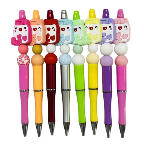 Wholesale Macaron Color Cartoon Food Grade Silicone Baby Teether Beads DIY Jewelry Glue Loose Beads Creative Beading Accessories