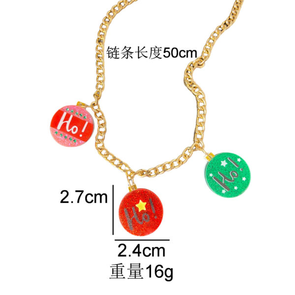Wholesale Cute and sweet Christmas ball with rhinestones - festive Christmas necklace