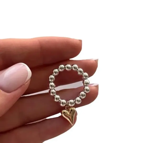 Wholesale Jewelry Classic Style Heart Shape 304 Stainless Steel Plating Rings