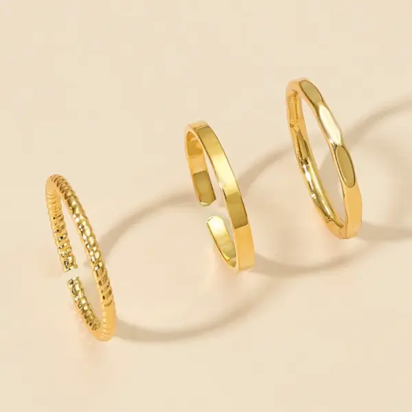 PVD Coated Real Gold Plated Geometric Alloy Ethnic Style Waterproof Non Tarnish