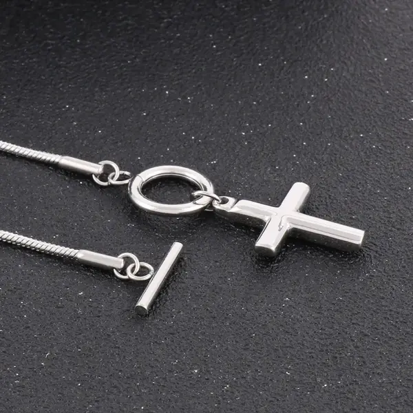 304 Stainless Steel Cross PVD Coated 18K Gold Plated Elegant Waterproof Non Tarnish Plating Necklace