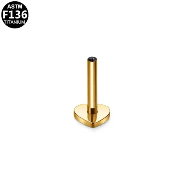 1 Piece Lip Rings Simple Style Star Heart Shape Titanium Alloy Plating 14K Gold Plated White Gold Plated Lip Rings Ear Cartilage Rings & Studs