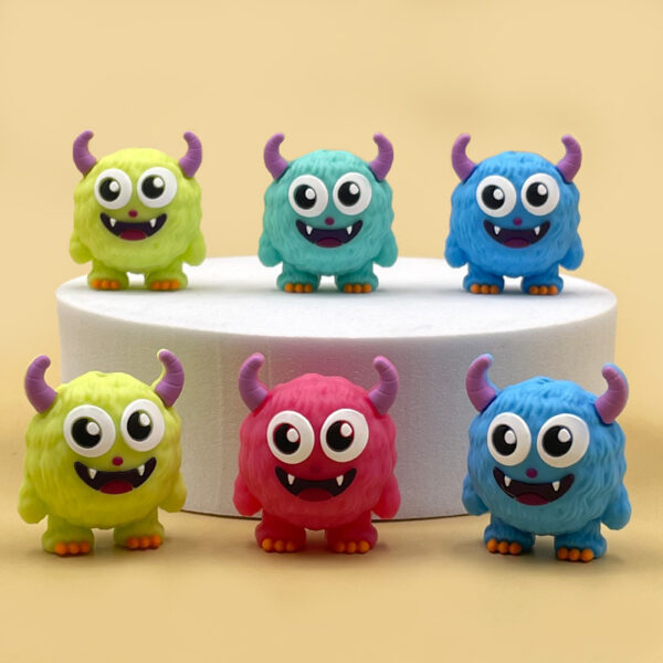 oly-9fd2b2dcd39d6b28aa3ad49cb3bcdd62 Wholesale Cross-Border New Food Grade 3D Silicone Monster Teether Beads Keychain Can Be Used as Pen Accessories Ready for Sale