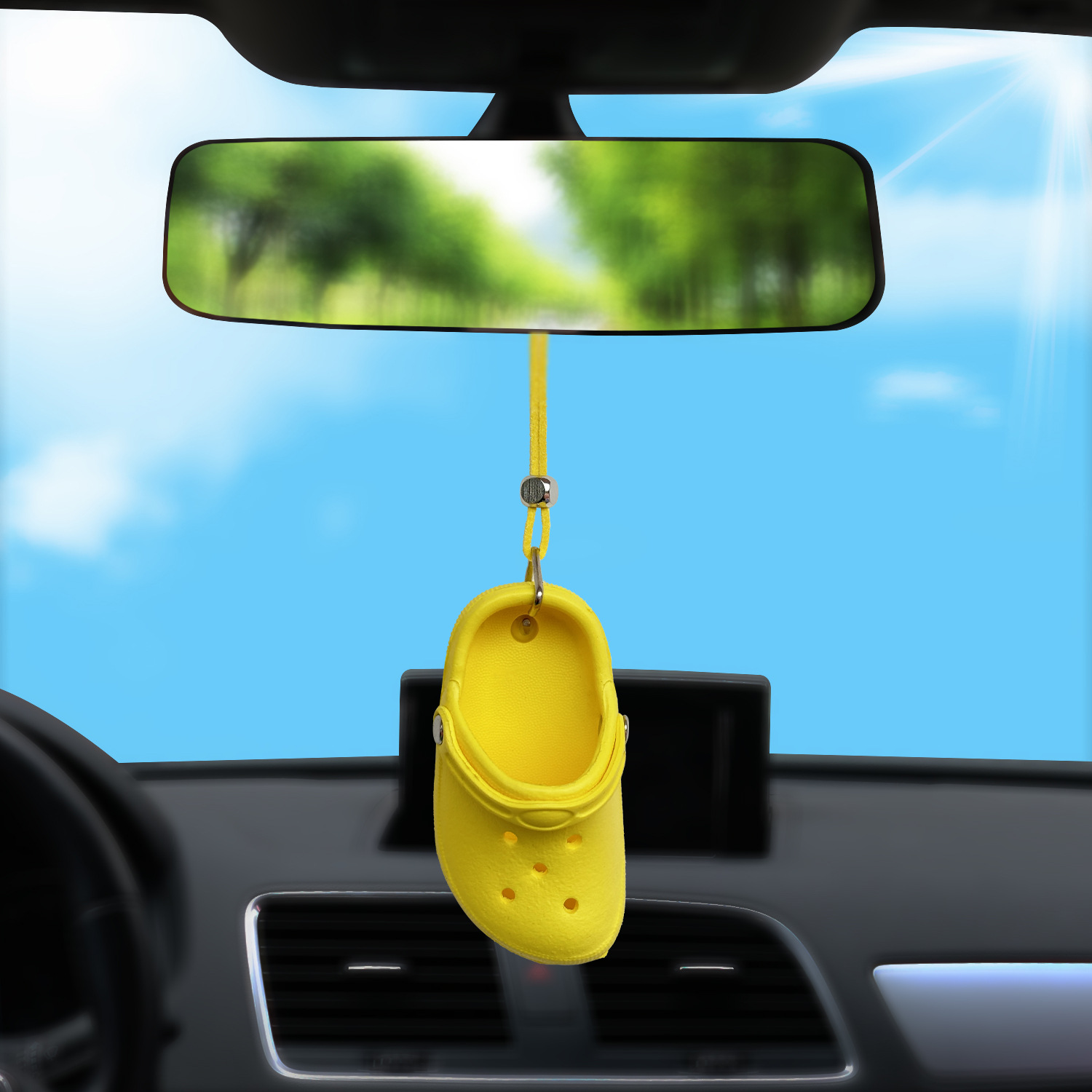 Wholesale decorative colorful rope pendant car pendant
