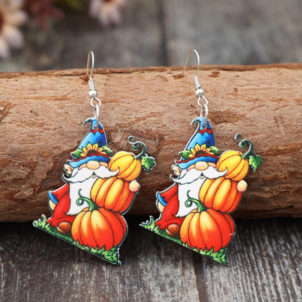 Wholesale Thanksgiving Halloween Acrylic Printed Earrings