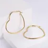 Wholesale PVD Coated Imitation Gold U Shape 304 Stainless Steel Simple Style Waterproof Non Tarnish Earrings