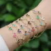 Fashion Geometric Copper Artificial Gemstones Bracelets In Bulk